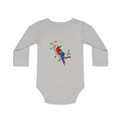 Chirpy Parrot Organic Baby Bodysuit – Eco-Friendly & Colorful Fun