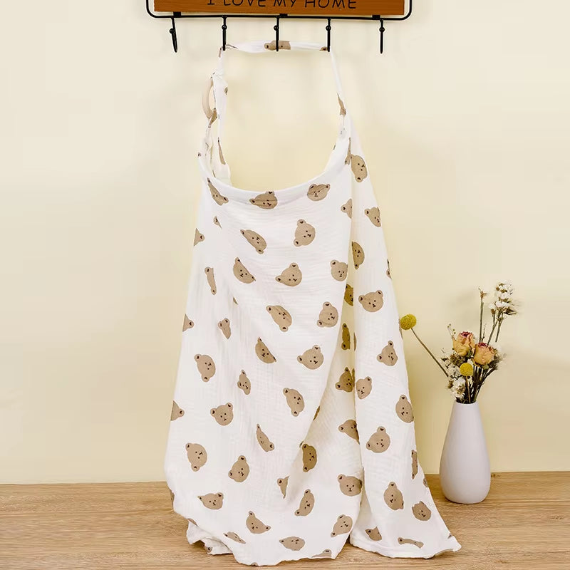 Breathable Cotton Nursing Cover – Baby Blanket & Privacy Apron