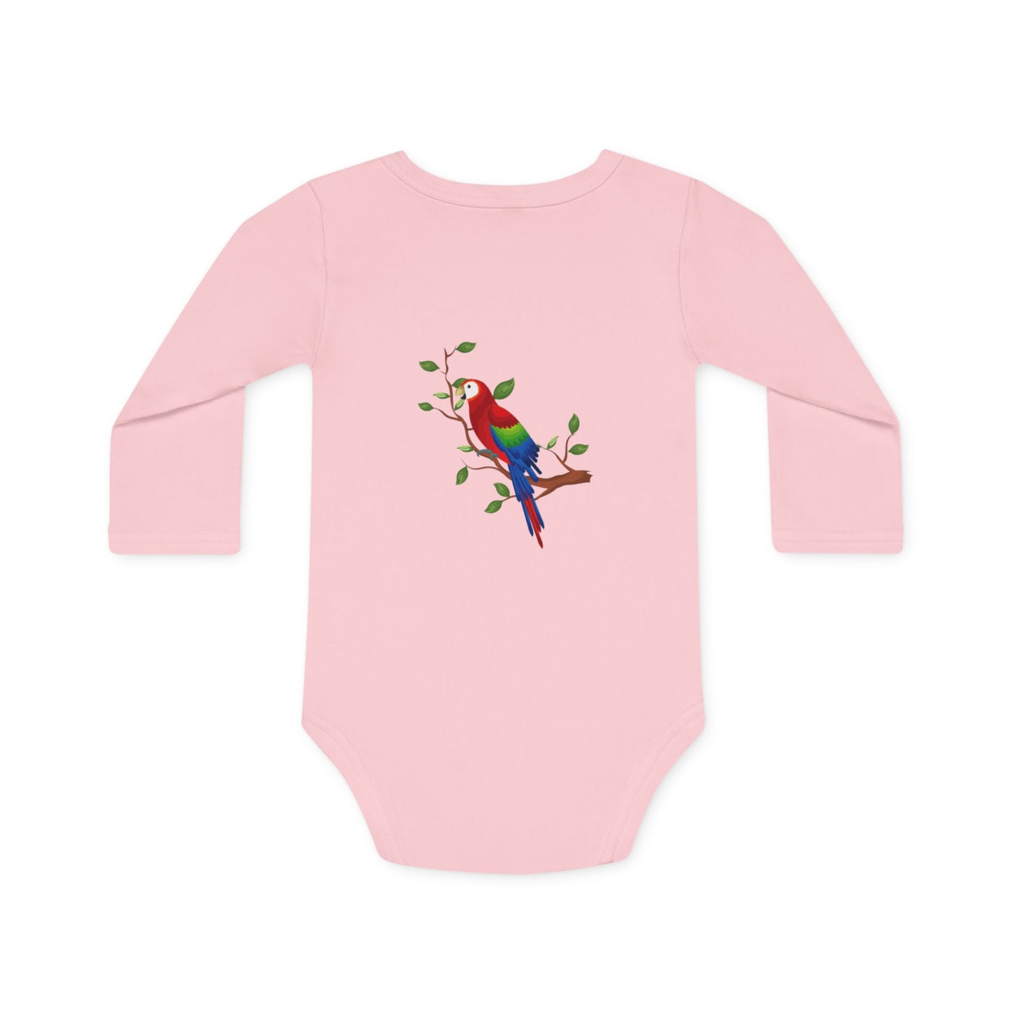 Chirpy Parrot Organic Baby Bodysuit – Eco-Friendly & Colorful Fun