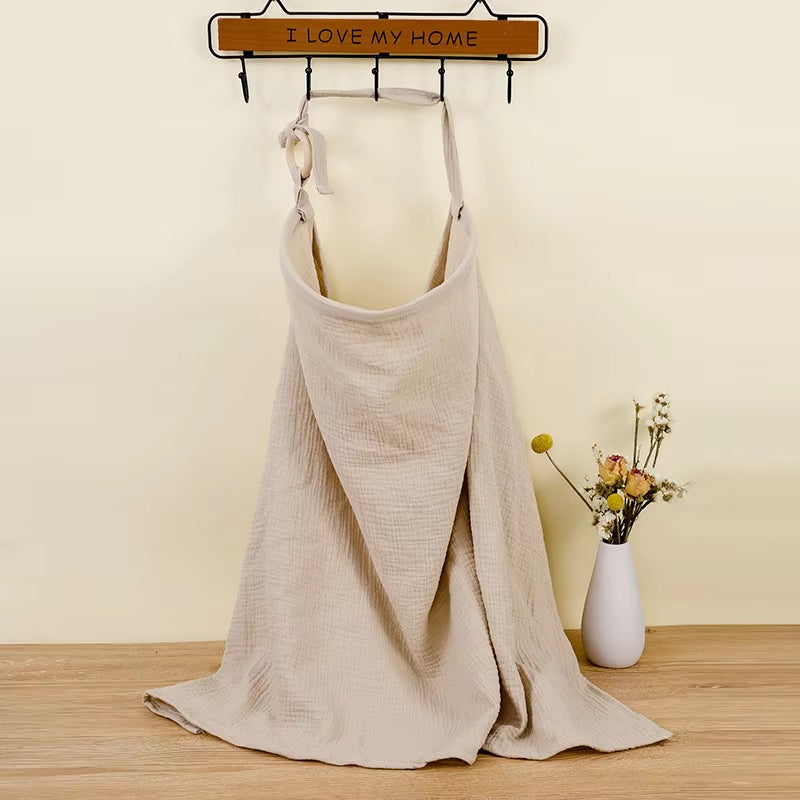 Breathable Cotton Nursing Cover – Baby Blanket & Privacy Apron